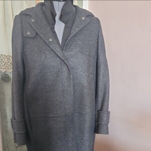 NWT MaxMara Angora And Virgin Wool  Charcoal Women's Coat